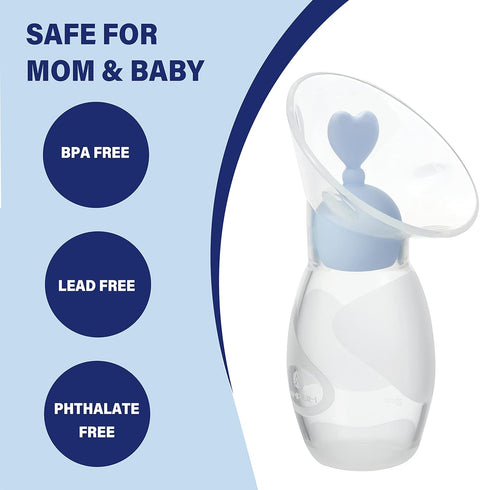 Pack Deluxe Manual Silicone Breast Pump and No Touch Forehead Thermometer for Babies and Adults | Bundle