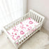 CZXW 52" 28" Pink Bowknots Crib Sheets Fitted x Natural Cotton Soft & Breathable for Baby Crib Mattress