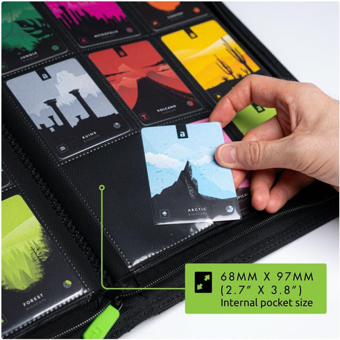 9 360 Album 20 Vault X Pocket Trading Card Zip Binder, Cards, Premium Exo-Tec Material, Side-Loading Pages, Folder