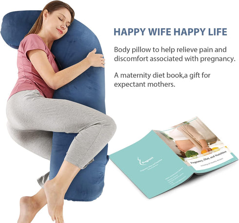BATTOP Pregnancy Pillows for Sleeping,Body Maternity Pillow with Cooling Washable Cover,Support