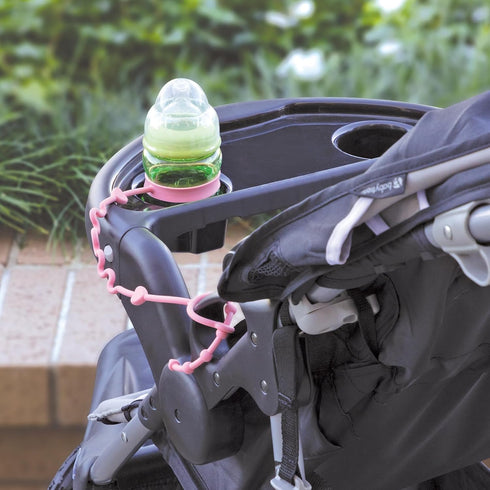 Set (4-Piece) Set 0+ Nuby Silicone Bungee - Tether for Pacifiers and Baby Bottles - Months