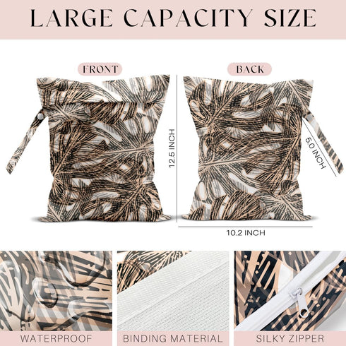 zcyxuuw 12.6 10.2 Wet Bag, Wet Dry Bag, Wet Bag for Swimsuit, Travel, Beach, Pool, Diapers, Dirty Yoga Gym Clothes