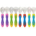 Nuby 2 Piece Stainless Steel Utensil Set, Blue/Green, 2 Count