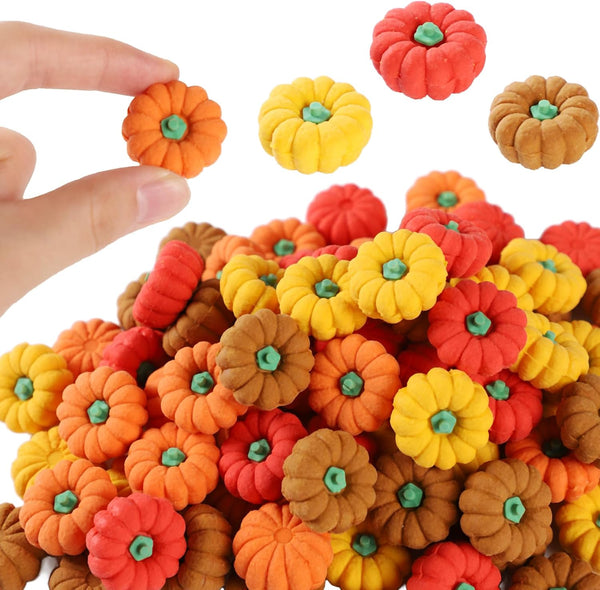 44 Pcs 3D Pumpkin Erasers - Halloween Mini Erasers for Classroom Prizes, Game Rewards, Party Favors