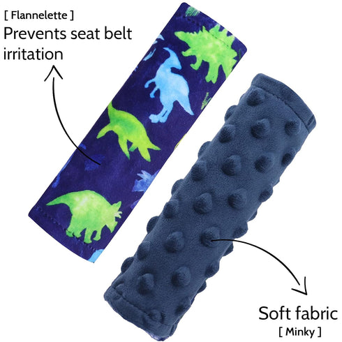 2 Pack, Baby Strap Cover, Stroller Strap Cover, Dinosaur Car Seat Strap Covers, Car Seat Straps Shoulder Pads