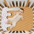 Pigsaly 27x39 Inch Crib Sheets White Gradient Ice Cream Drip Baby Sheet for Standard Crib Mattress Boys Girls Toddler