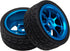 Metal Wheel Rims 12mm Hex Hub & OD 2.56" Rubber Tires, Compatible with Tamiya HPI Kyosho HSP