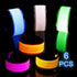LED Light up Slap Wristband, Flashing Bracelets for Kids, Glow in The Dark Armband for Adults, Night Safety Toys for Walking Running Camping, Christmas New Year Party Supplies Gift 6 Pack