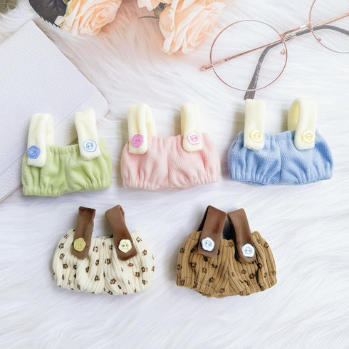 17cm Set 2 17cm Set Clothes for Lu bubu Dolls Accessories(No Doll), Cute Outfit Pieces Bib Pants for Doll Suit, Stylish