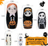 Tngan Halloween Nesting Dolls, 5Pcs 6" Tall Russian Nesting Dolls, Handmade Matryoshka for Kids, Wooden Stacking Toys for Halloween Home Party Decorations (Pumpkin Girls)