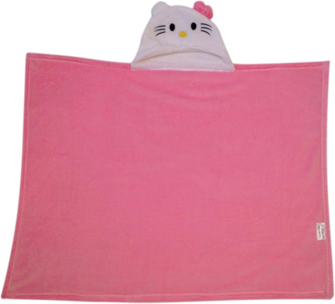Hooded Toddler Blanket | Plush Soft Animal Baby Hoodie Blankie 36x27 + Hood, Light Pink