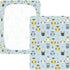 miaozhen 1 Pack 52x28 Cotton Baby Crib Sheets Comfy Breathable Funny Ocean Owl Blue Crib Mattress Sheet for Nursery