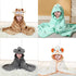 Hushlibaby 4Pack 31.5x31.5 Inch Set Hooded Baby Towels Unisex Hooded Towels Super Soft Absorbent Baby Boys Girls Unique
