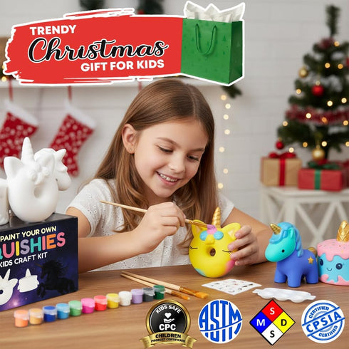8 9 10 11 12 13 14, Pack 3 Jim&Gloria Paint Your Own Squishies, Jumbo Squishy Gifts for Girls and Boys Arts and Crafts