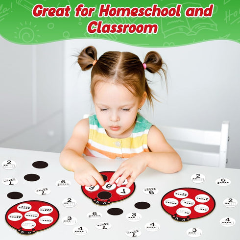 Number Bingo Games for Kids Toddlers - Ten Frame Set, Math Manipulative, Addition & Subtraction Flash Cards