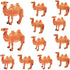 Hand Painted Camel Figurines, Miniature Animal Statue for Cake Toppers, Moss Landscape Decoration (20pcs)