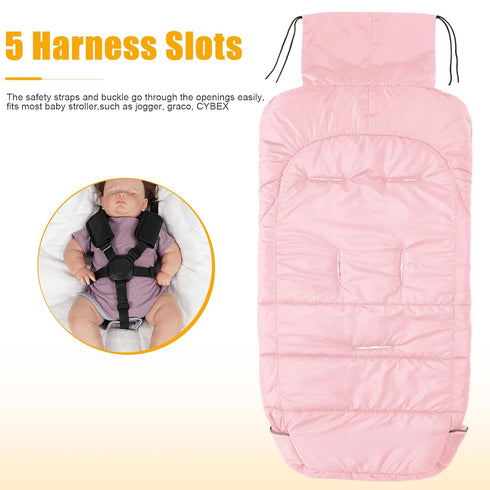 Yoofoss Stroller Cover for Winter, Toddler Stroller Footmuff Universal for Most Stroller, Water Resistant Warm Coral