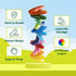 24 Set YPLUS Dinosaur Toys with Peanut Crayons, Montessori Sensory Fine Motor Learning Toys Colors Toddler Crayons Box