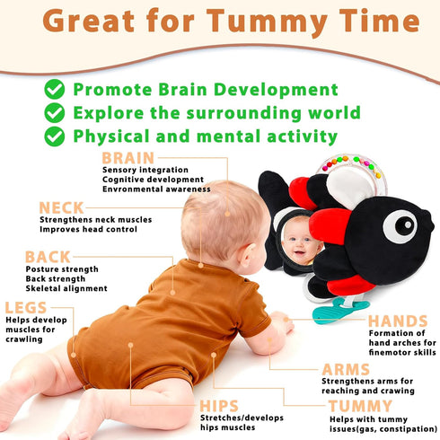 3-6 0-6 Tummy 0-3 3-6, 6-12 weirtoya Baby Rattles Teething Toys Month, Baby Toys for Months Infant Toy Sensory Toys
