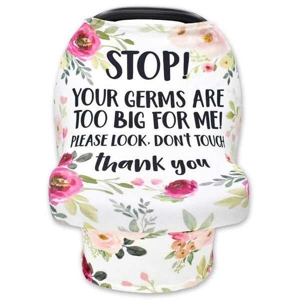 Car seat Canopy for Baby, No Touching Sign Flower Car Seat Covers
