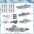 Set deAO Aircraft Carrier Toy Military Submarine Naval Ship Play with Planes Army Toy Battleship for Kids Boys Girls