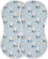 decor gift 4 Pack 22x11in Cotton Newborns Burp Cloths Good Absorbent? Cute Cartoon Nile Bird Blue wash rag for Newborns