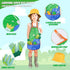 Magic4U Set, 22 3+ Kids Gardening Tools Pcs Metal Garden Tools Toys with Apron, Gloves, Wood Handle Shovel, Rake, Hoe