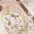 cidobi 1 32x16 Inch Pcs Baby Bassinet Sheet, Animal Theme Baby Bed Sheet, Soft and Comfortable Bed Sheets, Crib Sheets