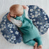 Summer Wonderful Flowers Baby Nursing Pillow Covers for Boy Girl Vintage Blue Floral Nursing Pillow Slipcovers