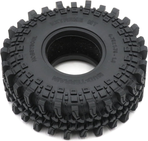 2pcs RC 1.9 Mud-Terrain Tires, Height 121mm/4.75inch for 1/10 Redcat Gen8 / Traxxas TRX-4 / Axial SCX10