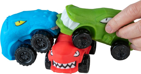 ORB Funkee Stretchee Racers Assorted Expressions 3 Pack, Sensory/Fidget Collectible Toys for Kids and Adults