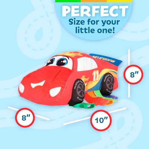 Buckle Toys Bullet Racecar, Develop Fine Motor Skills, Sensory Learning Activity for Toddlers