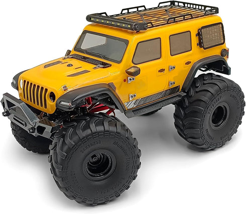 RCHUBAM 1.0" Wheel and Tire Set, 4Pcs 69mm * 33mm Large Sticky Crawler Tires with Wheels for 1/18 TRX4M 1/24 Scale RC