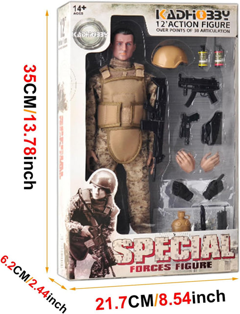 12 Inch Set, 1/6 Set NB01 Action Figures Military Scale Action Figures with Weapons and Accessories