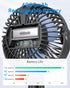 SWEETFULL Portable Stroller Fan, 4000mAh Battery Powered Mini Clip Fan, 4-Speed Rechargeable for Car Seat, Crib,