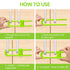 Jetec 10 Pieces Cabinet Locks for Babies, U-Shaped Childproof Latch for Knob Handle on Kitchen Door (Green)