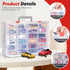 Toy Organizer with 72 Compartments, Storage Box Compatible with Hot Wheels, Matchbox Cars, Mini Toys, Dolls, Display
