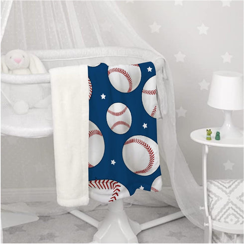 Baseball Stars Baby Blanket, Gifts for Boys, Girls, Infant, Newborn, 40"x30"