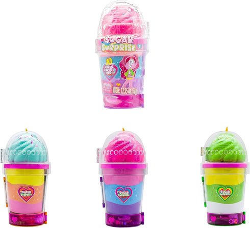 Sugar Surprise 10 3+ Collectible Dolls, Surprise Pieces, Reusable Fluff & Mold Accessories, Sensory Play, Ages
