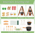 Set, Set 3+ Kids Camping Toy Pretend Play Cooking with Spray Stove, Food Toys, Tableware, Outdoor Toddler Campfire Toys