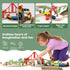 TOY Life 80pcs Wooden Train Set - Fits Thomas Brio Melisa Chugginton, Toddler Boy Toy Train Set, 3+