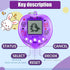 24 90s (Heart-Shaped,4 Pcs Virtual Electronic Digital Pets Keychain Easter Basket Egg Fillers for Teen Kid, Small Toys