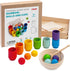 Ulanik Rainbow Balls in Cups, Toddler Montessori Toys for 1+ Year Old Kids, Wooden Matching Game for Learning