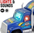 Auto Hauler Big Rig Toy Semi Truck Car Carrier 1:48 Scale with 4 ATVs Dirt Bike (Assorted Colors)