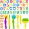 Dough Tools Play Dough Cutters - 47 PCS Various Shapes of Letters, Numbers, Symbols