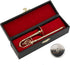 Dselvgvu Copper Miniature Trombone with Stand and Case, Mini Musical Instrument for Dollhouse Decoration