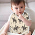 MCHIVER Baby Bibs for Baby Boy Girl, Waterproof Feeding Apron Cotton Food Eating Bib, 2 Packs