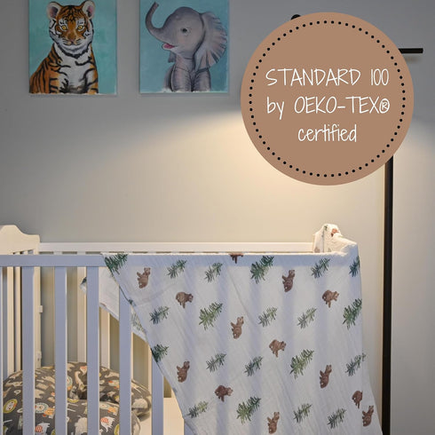 100% 47 47 Inches 3 Pack) LollyBanks Baby Blankets, Muslin Cotton Swaddle Blanket for Boys and Girls, Soft and Large x