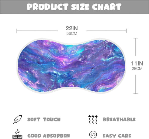 YETTASBIN Iridescent Muslin Baby Burp Cloth, Super Soft Absorbent Cotton Burp Rag Baby Bibs Feeding Cloth for Newborn