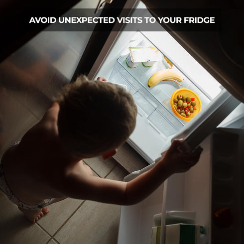 French Door Refrigerator Lock for Kids and Adults, (2 Pack) Adjustable Double Door Fridge Lock, Easy Installation